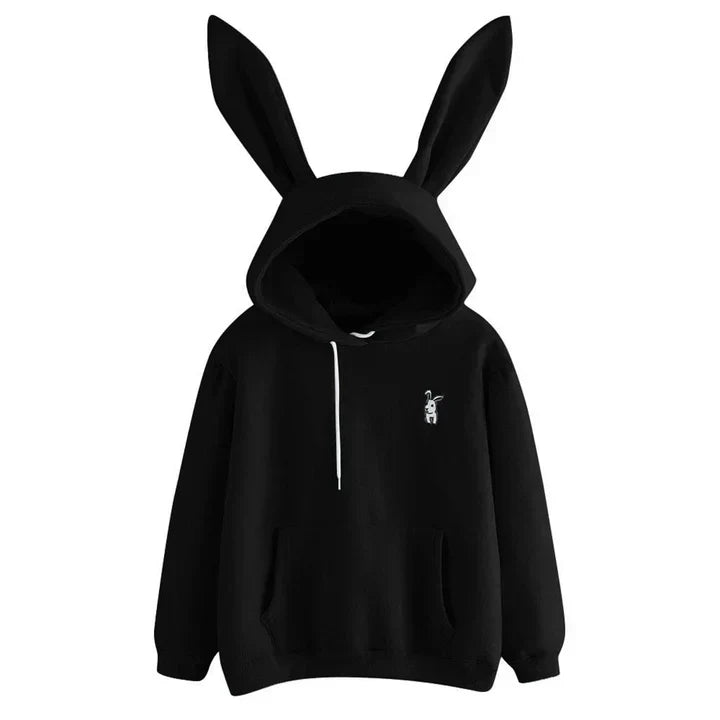 Oversized Cozy Women’s Rabbit Ear Hoodie - Fleece, Casual