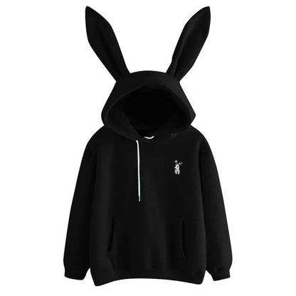 Oversized Cozy Women’s Rabbit Ear Hoodie - Fleece, Casual