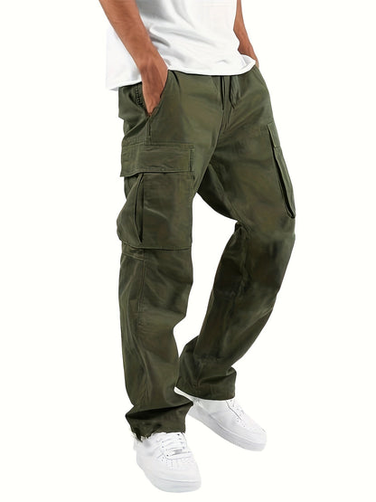 Variant image for Oversized Black Cargo Pants for Men with Multiple Pockets, Comfortable Fit and Durable Cotton Blend Trousers-25