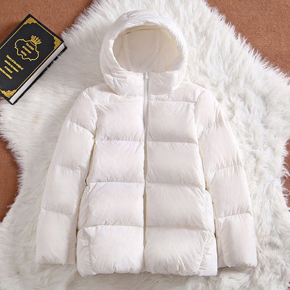 Insulating Padded Jacket - Hooded Short, Cotton, For Winter