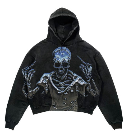 Sudadera cálida y cómoda - Sudadera corta de poliéster para calle