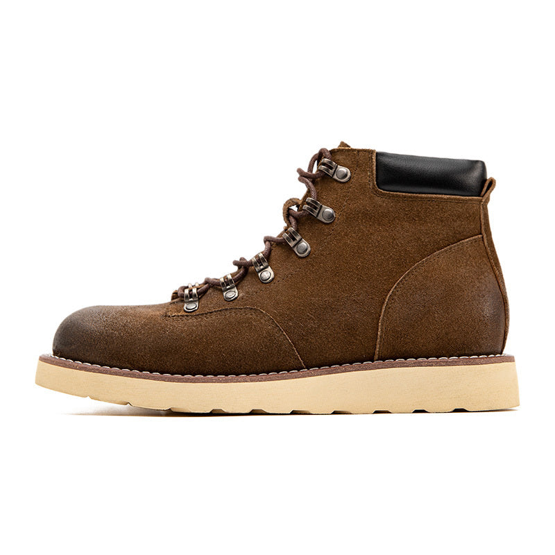 Warm Men's Mountaineering Boots - High-Top, Calf Leather