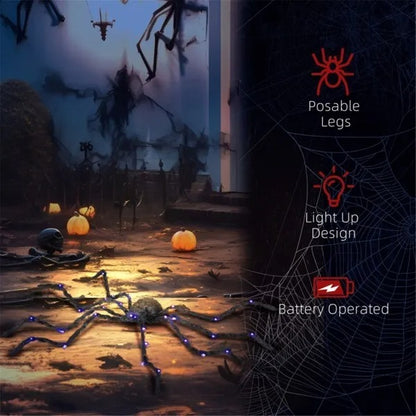 Light Up Oversized Spider Halloween Decoration Yard Prop