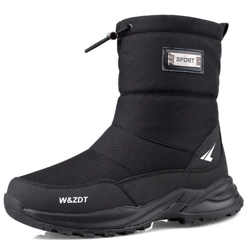 Waterproof Men's Snow Boots - Insulated Zipper, Mesh