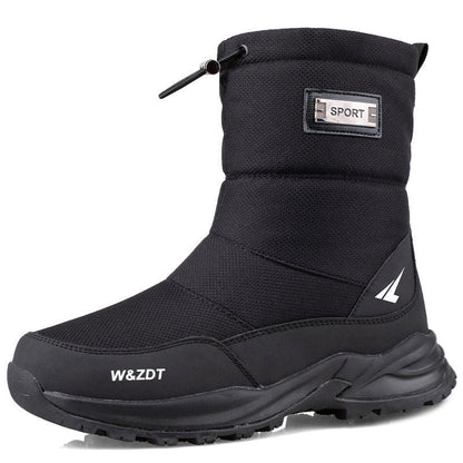 Waterproof Men's Snow Boots - Insulated Zipper, Mesh