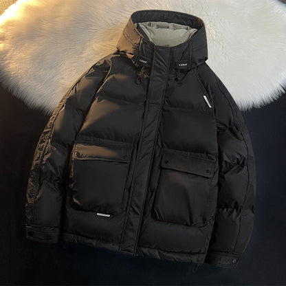 Isolerende herre dunjakke - kort boxy, polyester, by
