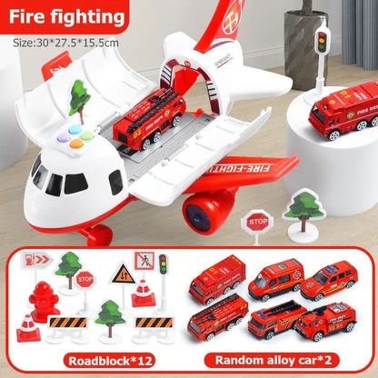 Ensemble de jouets avion XL Jeu de sauvetage d'urgence pour enfants Idée cadeau rentrée scolaire 2025