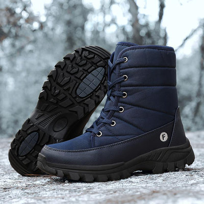 Insulating Winter Boots - Quilted High Tube, Nylon Snow
