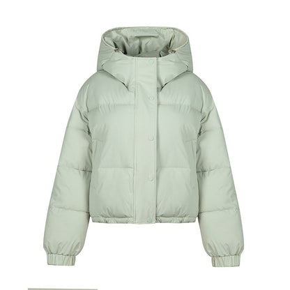 Lightweight Women Puffer Coat - Boxy Cotton Fill, Layering