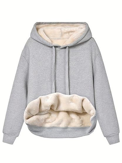 Insulating Women’s Hoodie - Relaxed Pullover, Fleece