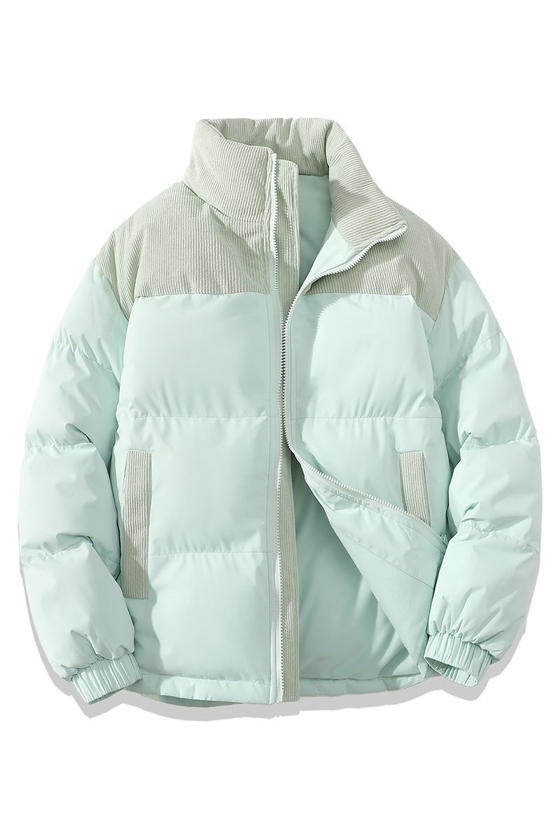 Isolierende Unisex Steppjacke - Stehkragen, Baumwolle