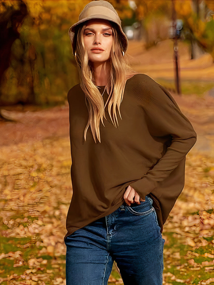 Letvægts damepullover - Oversized strik, til efteråret