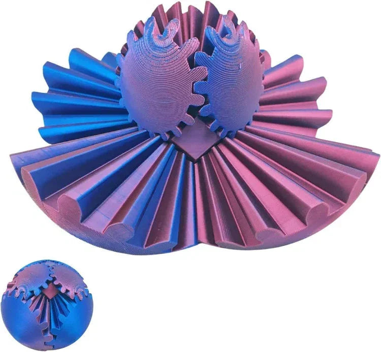 Fidget Gear Bold Steampunk 3D Printet Stressaflastning