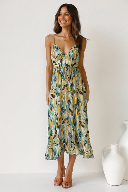 Variant image for Colorful Midi Dress for Women, Chic Print Summer Dress, Elegant Design, Vibrant Colors, Versatile Style, S-XL Sizes Available-5