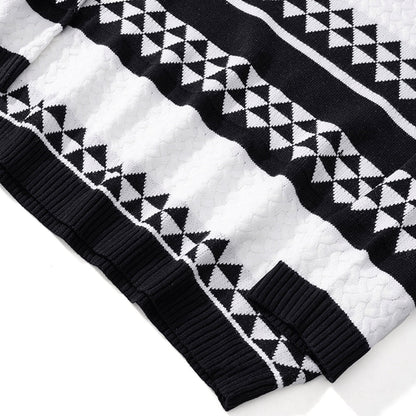 Maglione Jacquard Uomo Caldo - Maglia a Vestibilità Comoda, Casual