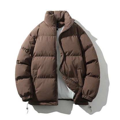 Warm Relaxed Men Down Coat - Boxy Puffer, Polyester, Urban