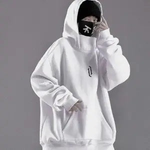 Oversized Men's Hooded Pullover - Loose Cotton For Spring