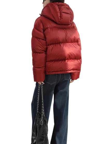 Insulating Women's Puffer Jacket - Oversized Quilted, Down
