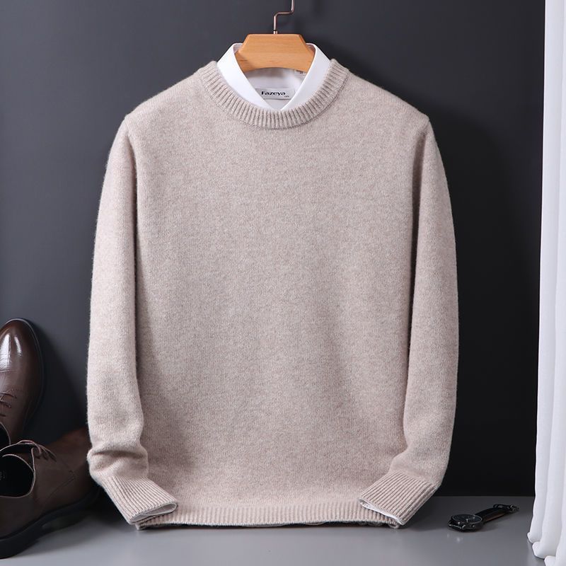 Blød afslappet herre crewneck sweater - oversized strik