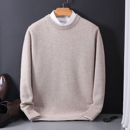 Blød afslappet herre crewneck sweater - oversized strik