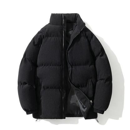 Isolierende Herren-Steppjacke - Boxy Stehkragen, Baumwolle