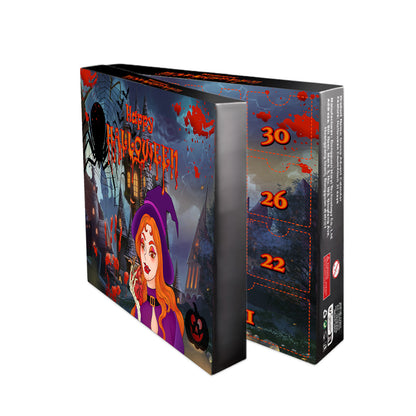 Calendario de cuenta regresiva de caja sorpresa de Halloween 31 días para niños