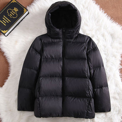 Insulating Padded Jacket - Hooded Short, Cotton, For Winter