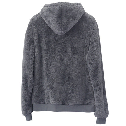 Soft Relaxed Men's Hoodie - Pullover, Double Velvet, Winter