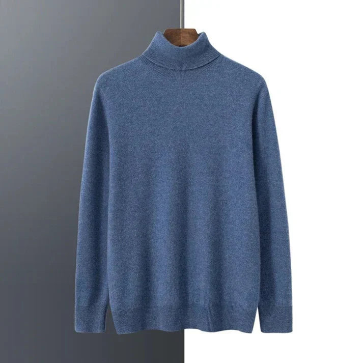 Soft Classic Men's Turtleneck Sweater - Cashmere, Warm Wear