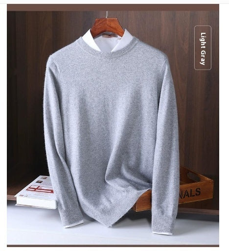Blød afslappet herre crewneck sweater - oversized strik