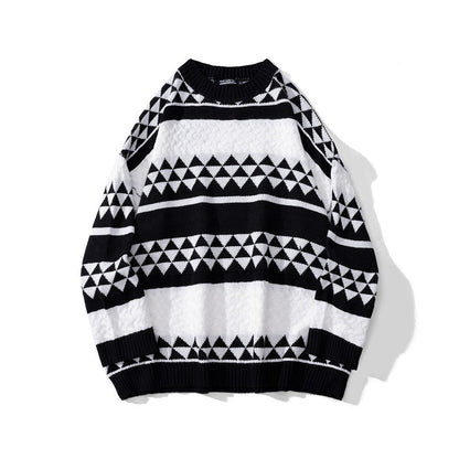 Maglione Jacquard Uomo Caldo - Maglia a Vestibilità Comoda, Casual
