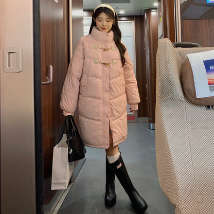 Insulating Women's Down Coat - Oversized Midlength, Winter