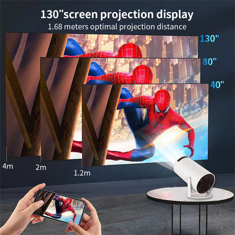 Home Theater Gaming Projector - Wifi6, BT5.0, 130" Screen, 10,000 Games