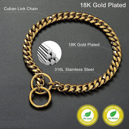 Collar de cadena para perro – Cadena resistente, resistente a mordeduras, accesorio duradero para mascotas para paseos diarios Regalo otoño 2025