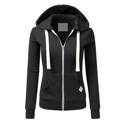 Soft Flattering Women’s Fleece Zip Hoodie - Slim, Brushed