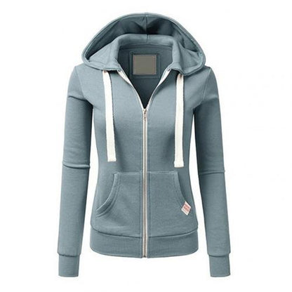 Soft Flattering Women’s Fleece Zip Hoodie - Slim, Brushed