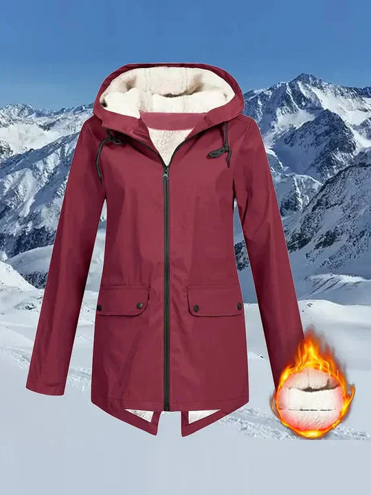 Waterproof Cozy Women’s Jacket – Fleece Lined Parka Coat