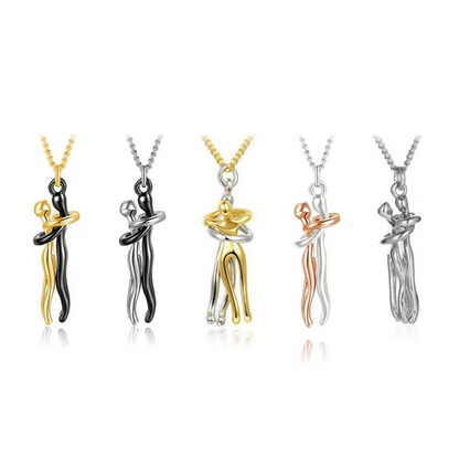 Exquise Koppel Omhelzende Hanger Ketting voor Vrouwen - Valentijnsdag Liefdes Sieraden
