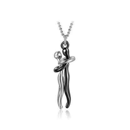 Exquise Koppel Omhelzende Hanger Ketting voor Vrouwen - Valentijnsdag Liefdes Sieraden