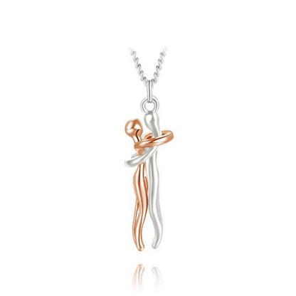 Exquise Koppel Omhelzende Hanger Ketting voor Vrouwen - Valentijnsdag Liefdes Sieraden