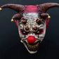 Terrifying Jester Clown Latex Mask with Metal Bells – Scary Halloween Costume Accessory for Men and Women