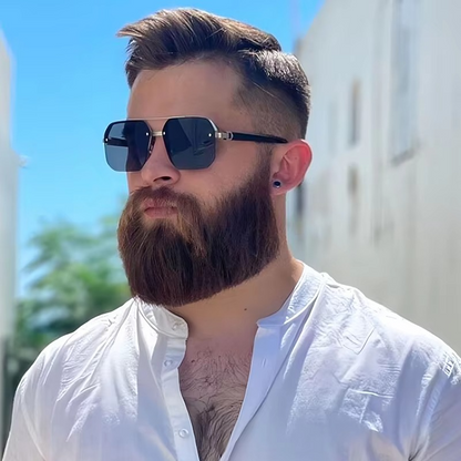 Occhiali da sole in metallo quadrati retro oversize per uomini e donne, occhiali alla moda con gradiente UV400