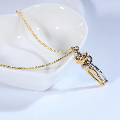 Exquise Koppel Omhelzende Hanger Ketting voor Vrouwen - Valentijnsdag Liefdes Sieraden