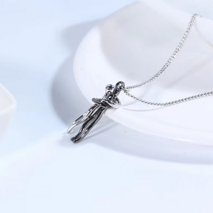 Exquise Koppel Omhelzende Hanger Ketting voor Vrouwen - Valentijnsdag Liefdes Sieraden