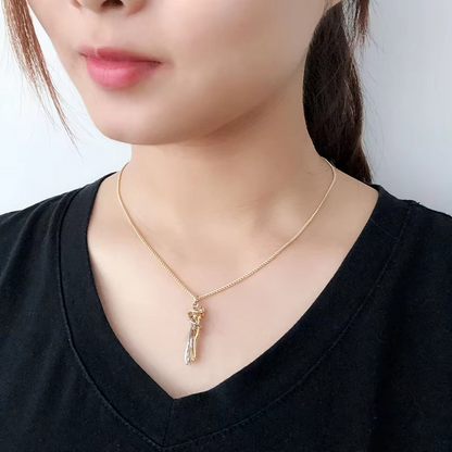 Exquise Koppel Omhelzende Hanger Ketting voor Vrouwen - Valentijnsdag Liefdes Sieraden