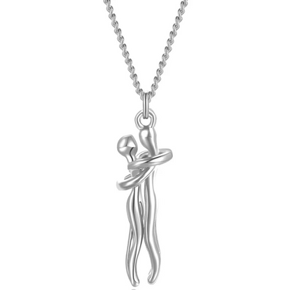 Exquise Koppel Omhelzende Hanger Ketting voor Vrouwen - Valentijnsdag Liefdes Sieraden