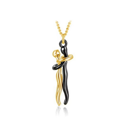 Exquise Koppel Omhelzende Hanger Ketting voor Vrouwen - Valentijnsdag Liefdes Sieraden
