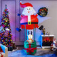 8ft Inflatable Santa Claus with Reindeer – LED Lit Festive Decor for Outdoor Display, Christmas 2024