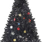 7 ft Black Artificial Christmas Tree with 17 Ornaments – Unique Holiday Decor for Christmas and Halloween 2024