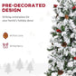 9ft Snowy Pine Christmas Tree with Pine Cones & Berries - Elegant Indoor Holiday Decor for Small Spaces